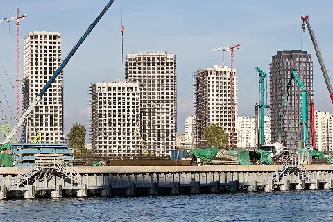 Residential towers under construction